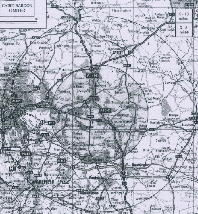 Map Caird Bardon qualifying area