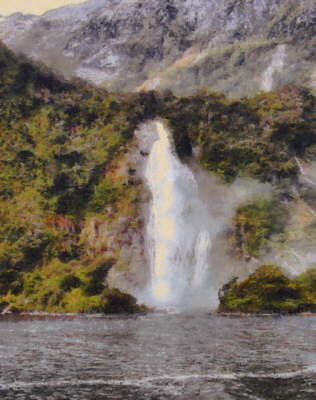 waterfall Milford Sound